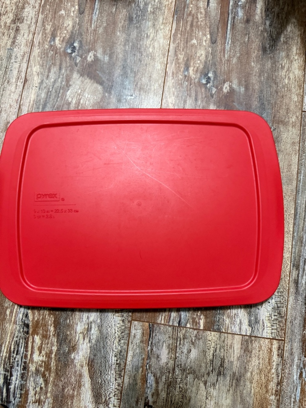 Pyrex Red Rectangular replacement lid For  9 x 13 in 3qt dish